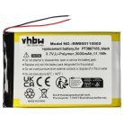 VHBW Tablet Battery for PT3867103 - 3000 mAh 3.7 V Li-polymer