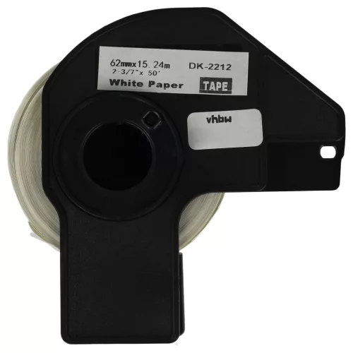 VHBW Label Roll DK-22212 - 62 mm x 15.24 m + Holder