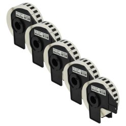   VHBW Etikettendrucker-Rolle DK-22210 - 29 mm x 30,48 m + Halter