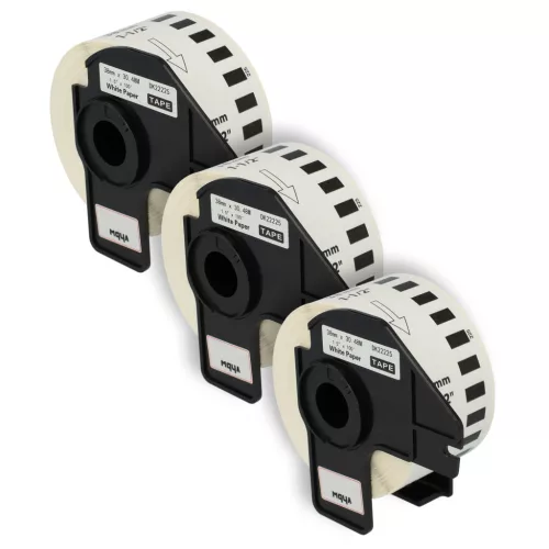 VHBW Label Printer Roll DK-22225 - 38 mm x 30.48 m + holder