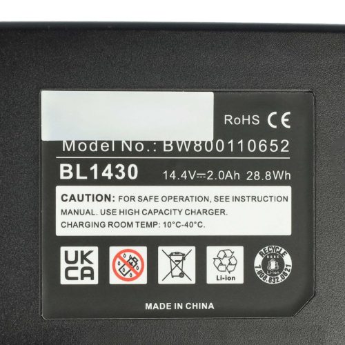 VHBW Electric Power Tool Battery for Makita BL1415, 194066-1, BL1415N, 194065-3 - 2000 mAh, 14.4 V, Li-Ion