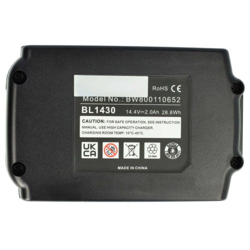 VHBW Electric Power Tool Battery for Makita BL1415, 194066-1, BL1415N, 194065-3 - 2000 mAh, 14.4 V, Li-Ion