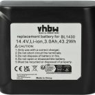 VHBW Electric Power Tool Battery for Makita BL1415, 194066-1, BL1415N, 194065-3 - 3000 mAh, 14.4 V, Li-Ion