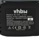 VHBW Electric Power Tool Battery for Makita BL1415, 194066-1, BL1415N, 194065-3 - 4000 mAh, 14.4 V, Li-Ion