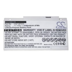   Notebook akkumulátor  Sony VGP-BPS33-hoz - 3500 mAh 11,4 V Li-Ion, szürke