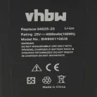 VHBW Gardena 8838, 8838U, 04025-20, 8838-20, 4025 Lawn Mower Battery - 4000 mAh, 25 V, Li-Ion, Black