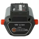 VHBW Lawn Mower Battery Gardena BLi-18, 9839-20, 9840-20, 2000 mAh, 18 V, Li-Ion, black