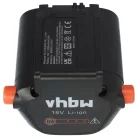 VHBW Gardena BLi-18 Lawn Mower Battery, 2500 mAh 18 V Li-Ion, Black