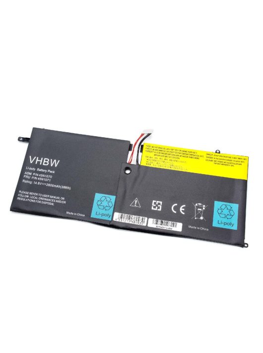 Notebook akkumulátor  Lenovo 45N1071, 45N1070 - 2600 mAh 14,8 V Li-polimerhez