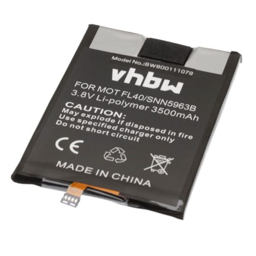 Mobiltelefon akkumulátor  Motorola SNN5963B, FL40-hez – 3500 mAh 3,8 V Li-polimer