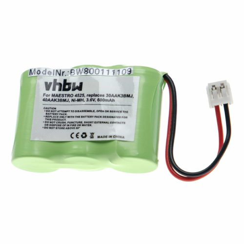VHBW Battery 30AAK3BMJ, 40AAK3BMJ, 3N270AA, 60AAH3BMJ - 600 mAh 3.6 V NiMH