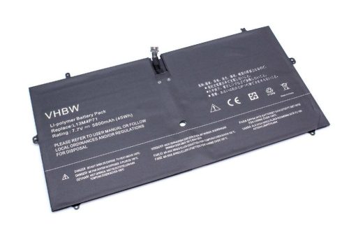 VHBW Notebook akkumulátor  Lenovo 5B10K10181, 121500267, 121500264 - 5800 mAh 7,7 V Li-polimer, fekete