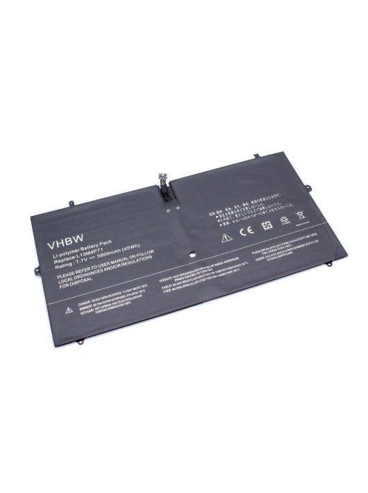 Notebook akkumulátor  Lenovo 5B10K10181, 121500267, 121500264 - 5800 mAh 7,7 V Li-polimer, fekete