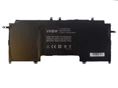 Notebook akkumulátor  Sony VGP-BPS41-hez - 3140 mAh 11,25 V Li-Ion, fekete
