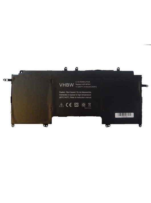 Notebook akkumulátor  Sony VGP-BPS41-hez - 3140 mAh 11,25 V Li-Ion, fekete