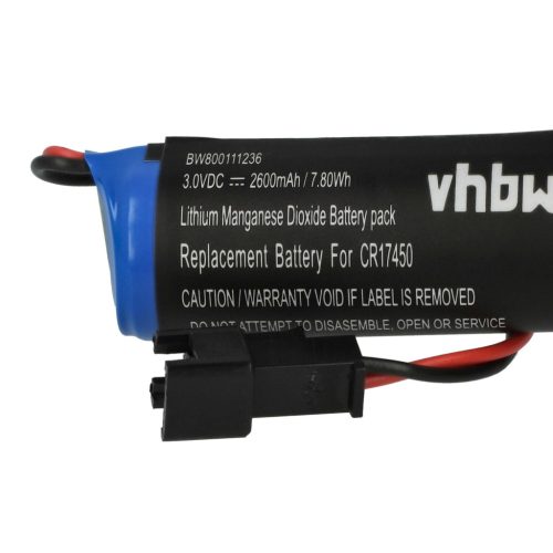 VHBW CNC Controller Battery CR17450E-R, CR17450ER, CR17450 - 2600 mAh 3 V Li-Ion