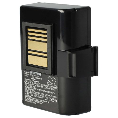 VHBW Akkumulátor  Zebra AT16004, BTRY-MPP-34MA1-01, BTRY-MPP-34MAHC1-01 nyomtatóhoz - 2200 mAh 7,4 V Li-Ion
