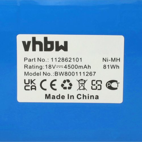 VHBW Lawn mower battery 112862101 - 4500 mAh 18 V NiMH - Gardening tool