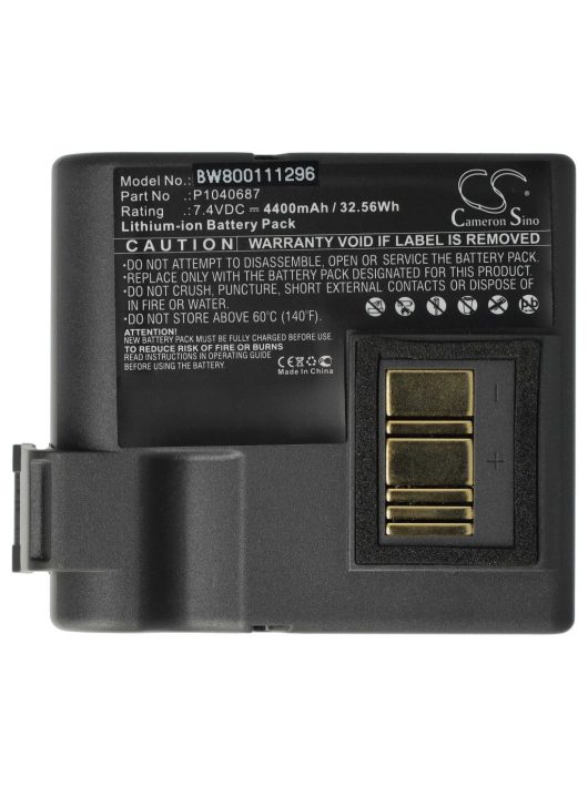 Akkumulátor  Zebra nyomtatóhoz BTRY-MPP-68MA1-01, P1050667-016, P1040687 - 4400 mAh 7,4 V Li-Ion