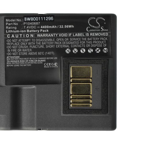 VHBW Akkumulátor  Zebra nyomtatóhoz BTRY-MPP-68MA1-01, P1050667-016, P1040687 - 4400 mAh 7,4 V Li-Ion