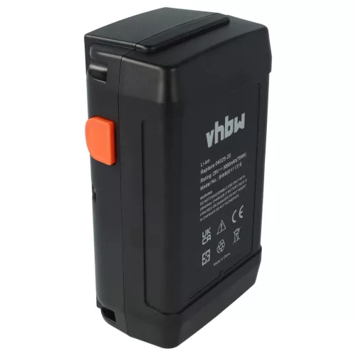 VHBW Gardena Lawn Mower Battery 8838, 8838U, 04025-20, 8838-20, 4025 - 3000mAh 25V Li-Ion, Black
