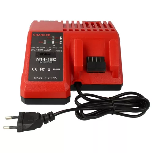 VHBW Ladegerät Milwaukee M18, 4932352959, M14 Akkus für BTPower Tool Akkus usw. Li-Ion 14,4 V / 18 V