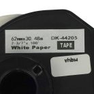 VHBW Brother DK-44205 Labeler - 62 mm x 30.48 m + Holder
