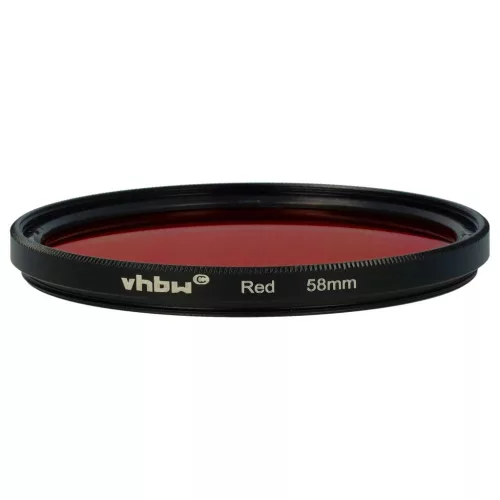 VHBW Roter Farbfilter, 58 mm Gewinde