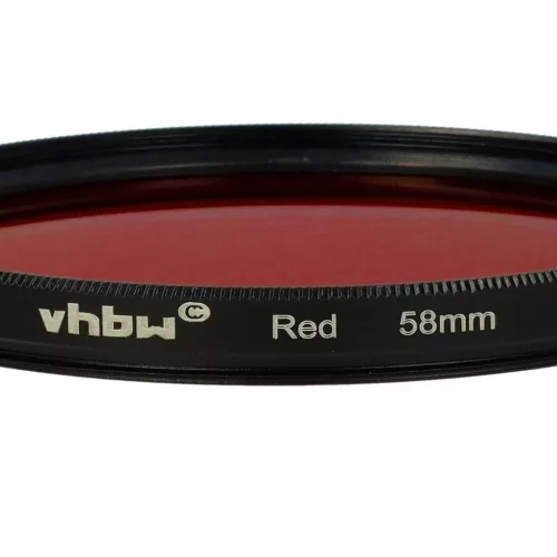 VHBW Roter Farbfilter, 58 mm Gewinde