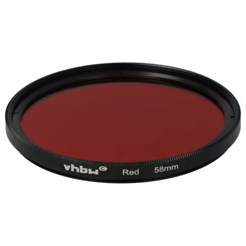 VHBW Roter Farbfilter, 58 mm Gewinde