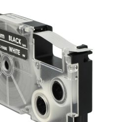 VHBW Casio XR-9ABK Etikettenband, 9 mm, Weiß-Schwarz