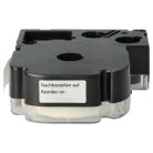 VHBW Epson LC-4TBW Etikettenband, 12 mm, Schwarz-Transparent