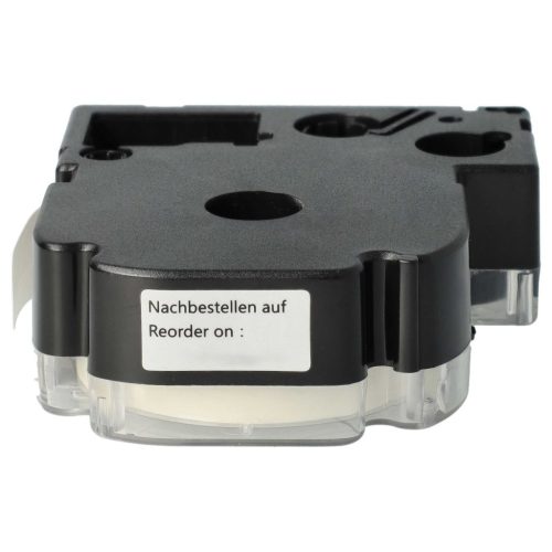 VHBW Epson LC-4TBW Etikettenband, 12 mm, Schwarz-Transparent