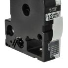 VHBW Epson LC-4TBW Etikettenband, 12 mm, Schwarz-Transparent