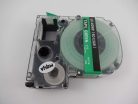 VHBW Epson LC-4GWP Etikettenband - 12 mm, Weiß-Grün