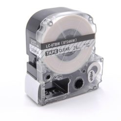   VHBW Epson LC-6TBW Etikettenband - 24 mm, Schwarz-Transparent
