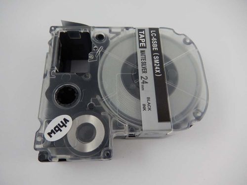 VHBW Epson LC-6SBE Etikettenband - 24 mm, Schwarz-Silber
