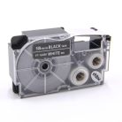 VHBW Casio XR-18ABK1 Etikettenband, 18 mm, Weiß-Schwarz, PET+HARZ