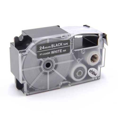 VHBW Casio XR-24ABK1 Etikettenband, 24 mm, Weiß-Schwarz