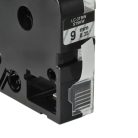 VHBW Epson LC-3TBW Etikettenband, 9 mm, Schwarz-Transparent