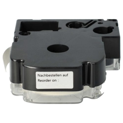 VHBW Epson LC-3TBW Etikettenband, 9 mm, Schwarz-Transparent