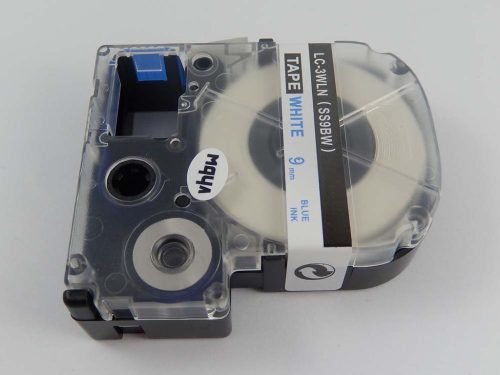 VHBW Epson LC-3WLN Label Tape - 9mm, Blue-White