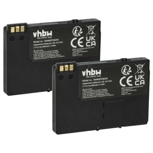 VHBW Mobiltelefon Akku EBA-510, L36880-N5601-A100, L36145-K1310-X401, BASIC56 - 850 mAh 3,7 V Li-Ion