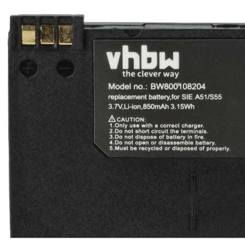 VHBW Mobiltelefon Akku EBA-510, L36880-N5601-A100, L36145-K1310-X401, BASIC56 - 850 mAh 3,7 V Li-Ion