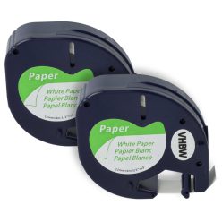 VHBW Label Tape Dymo S0721520, 91200 - 12 mm Black on White