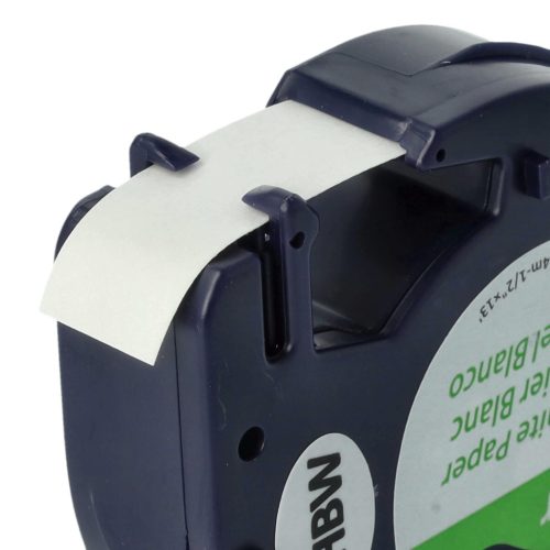 VHBW Label Tape Dymo 91200, S0721520 - 12 mm black-white