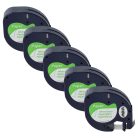 VHBW Label Tape Dymo 91200, S0721520 - 12 mm black/white