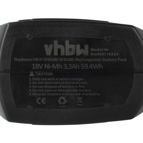 VHBW Electric Tool Battery SFB185, SFB180 - 3300 mAh 18 V NiMH
