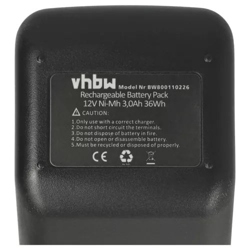 VHBW Battery Gesipa 70291510061 Blind Rivet Gun - 3000 mAh 12 V NiMH