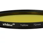 VHBW 72 mm Gelber Farbfilter für Kameraobjektive
